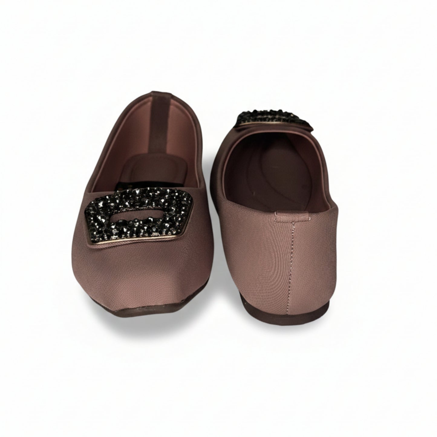 Women’s Burgundy Embellished Ballet Flats