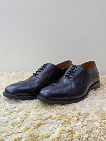 Men’s Lightweight Oxford Shoes – Pure Leather Upper, Medicated Padding & Rubber Sole