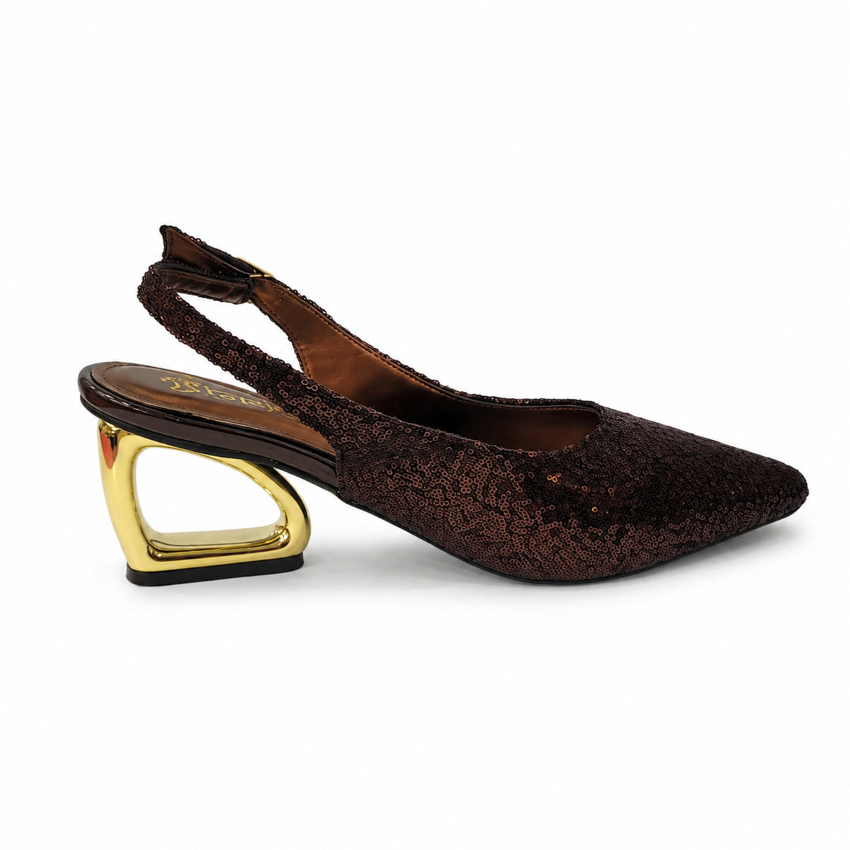 Amber Aura Noir Gleam – Elegant Women's Flats