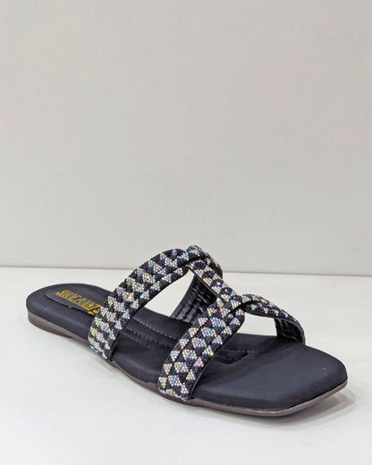 Embellished Slides – Sparkle with Comfort & Style
