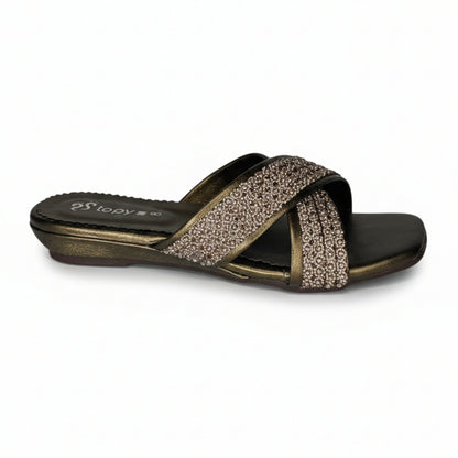 Women’s Studded Flat Slide Sandals