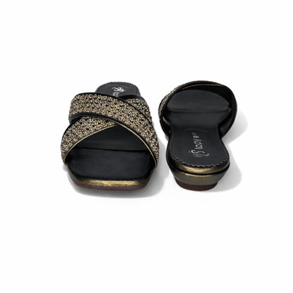 Women’s Studded Flat Slide Sandals