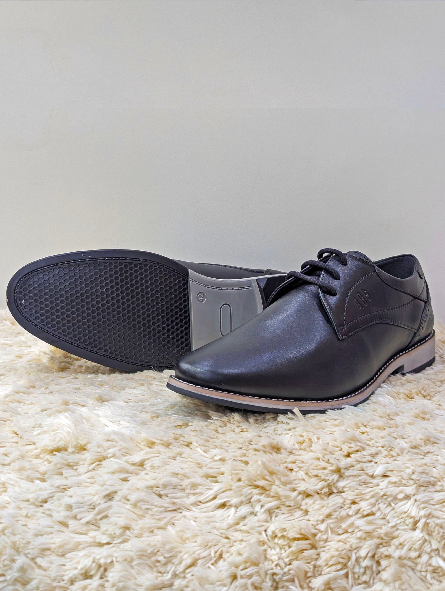 Men’s Pure Leather Shoes – Comfortable Medicated Insole & Rubber Sole