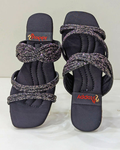 Embellished Slides – Shine with Comfort & Style