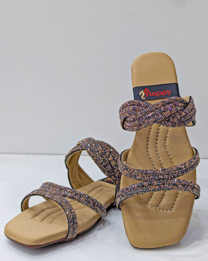 Embellished Slides – Shine with Comfort & Style
