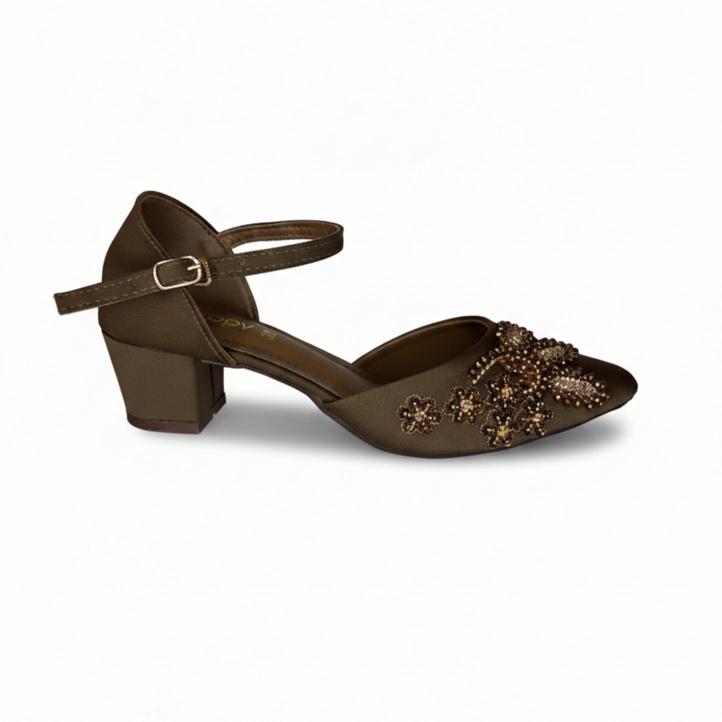 Women’s Embellished Ankle Strap Low Heels