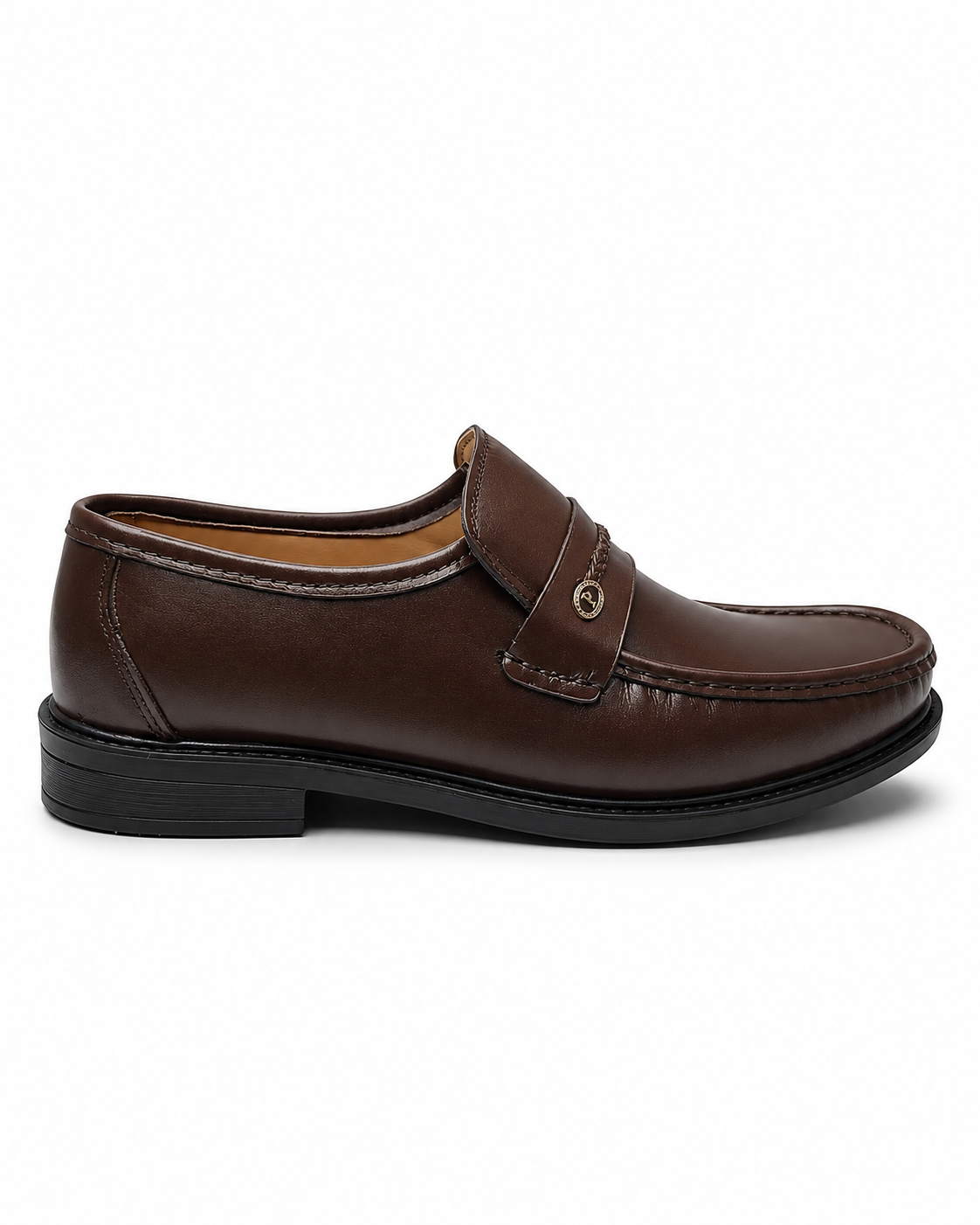 Midnight Luxe Black Braided Leather Loafers for Men