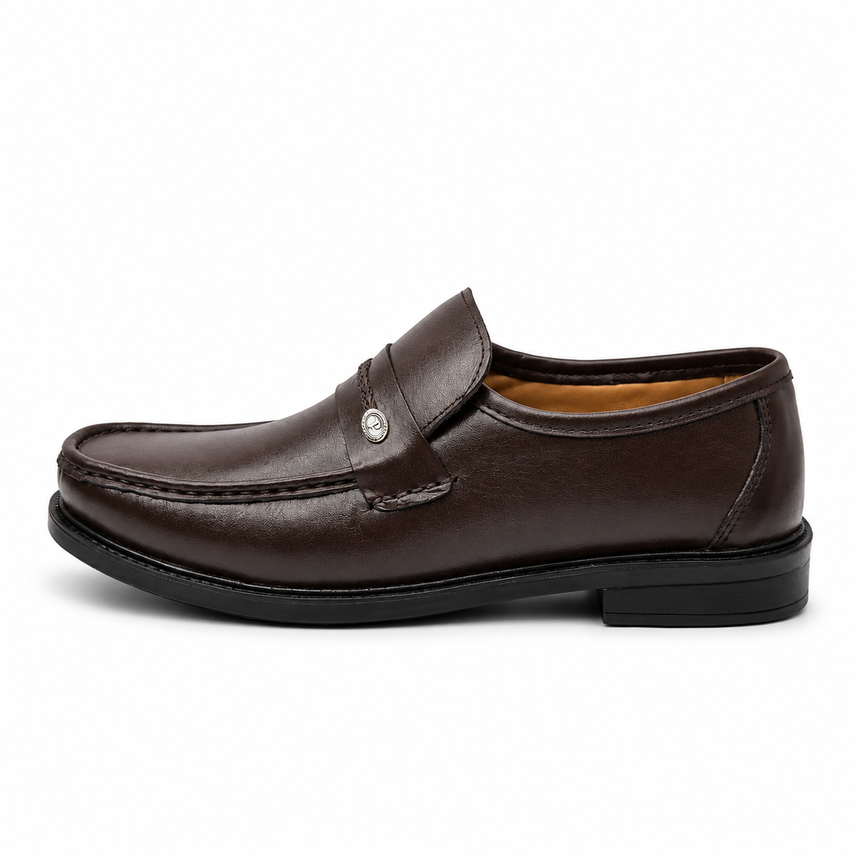 Midnight Luxe Black Braided Leather Loafers for Men