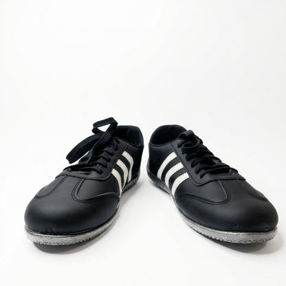 Urban Sprint Black & White Retro Lace-Up Sneakers for Men