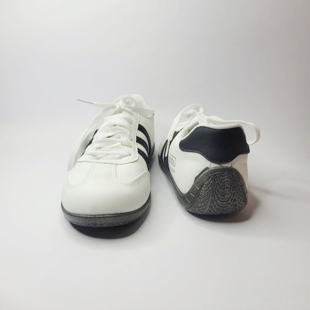 Urban Sprint Black & White Retro Lace-Up Sneakers for Men