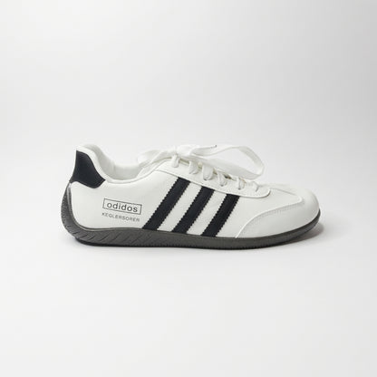 Urban Sprint Black & White Retro Lace-Up Sneakers for Men