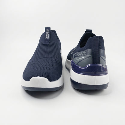 Navy FlexStride Knit Slip-On Sneakers for Men