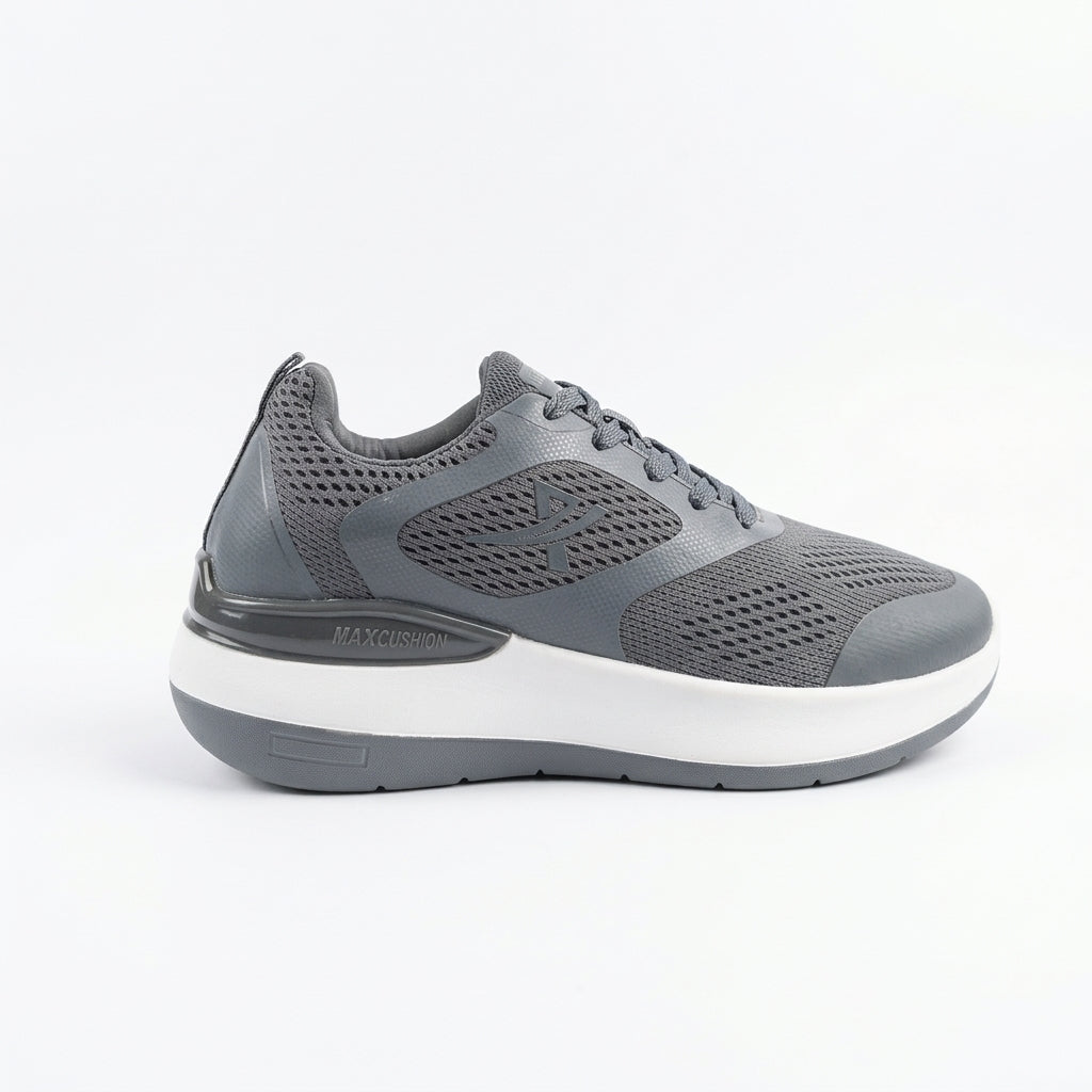 AeroFlex Slate Grey Performance Knit Sneakers for Men