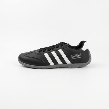 Urban Sprint Black & White Retro Lace-Up Sneakers for Men