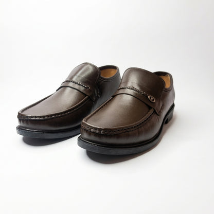 Midnight Luxe Black Braided Leather Loafers for Men