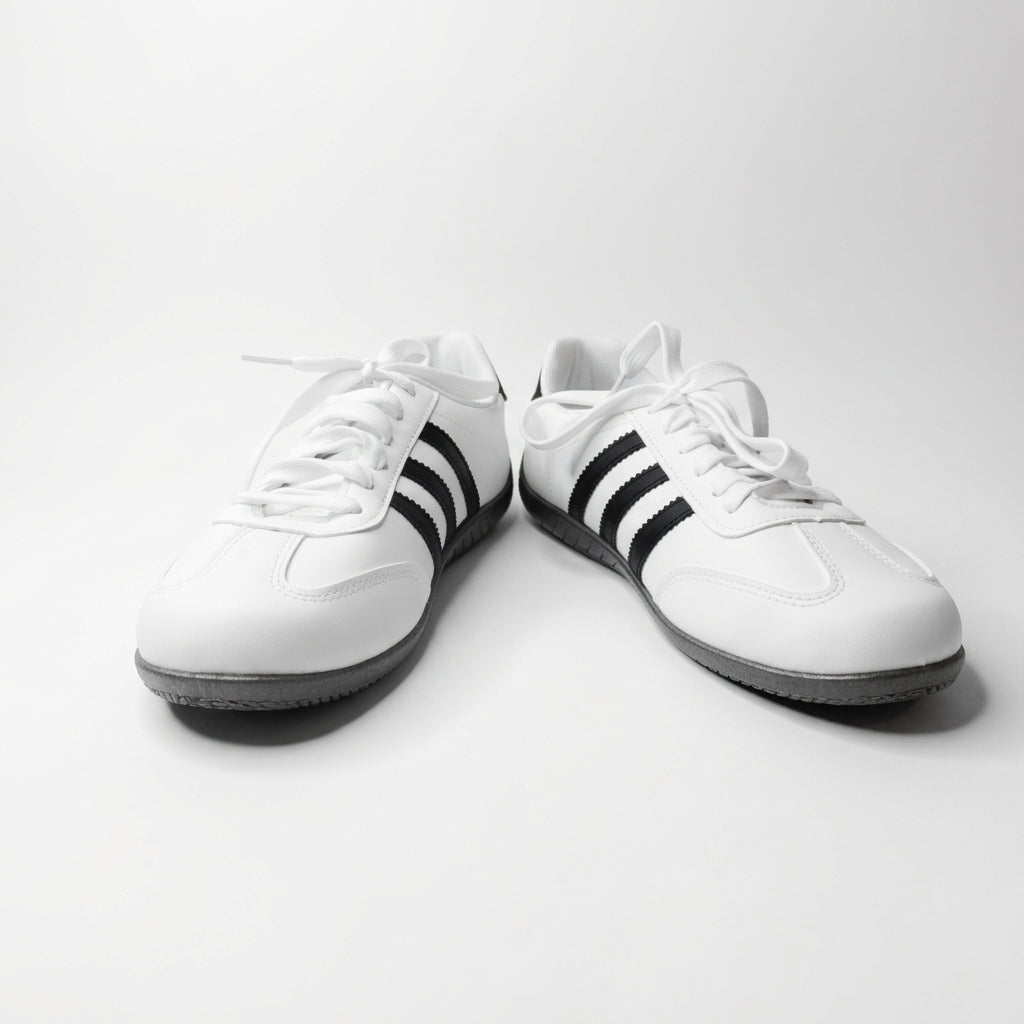 Urban Sprint Black & White Retro Lace-Up Sneakers for Men