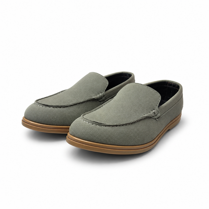 Obsidian Luxe Charcoal Loafers with Gold Signature Hardware (Copy)