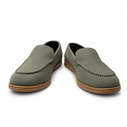 Obsidian Luxe Charcoal Loafers with Gold Signature Hardware (Copy)