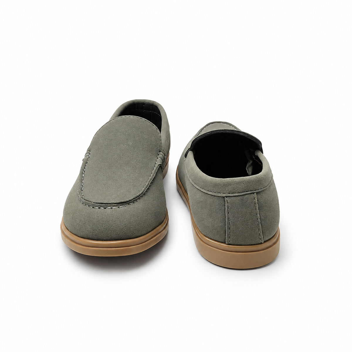 Obsidian Luxe Charcoal Loafers with Gold Signature Hardware (Copy)