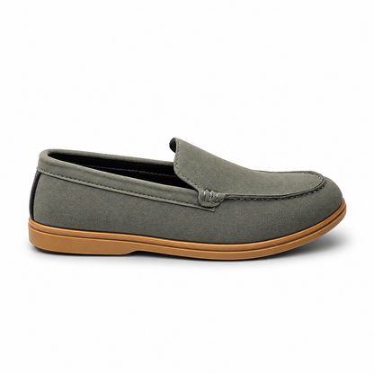 Obsidian Luxe Charcoal Loafers with Gold Signature Hardware (Copy)
