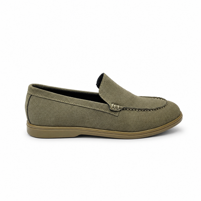 Obsidian Luxe Charcoal Loafers with Gold Signature Hardware (Copy)