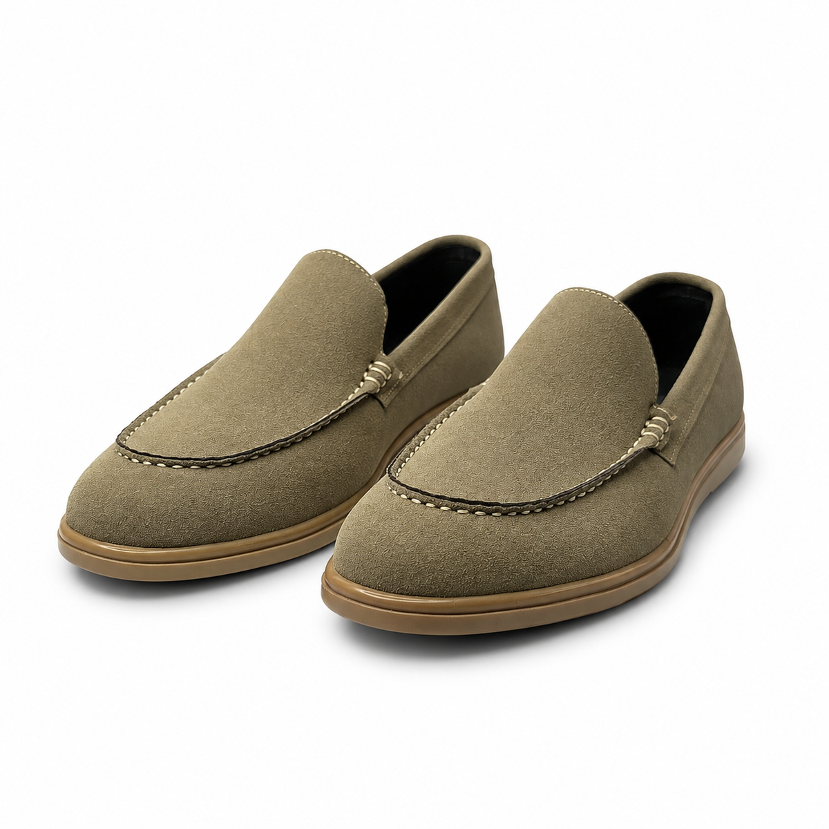 Obsidian Luxe Charcoal Loafers with Gold Signature Hardware (Copy)