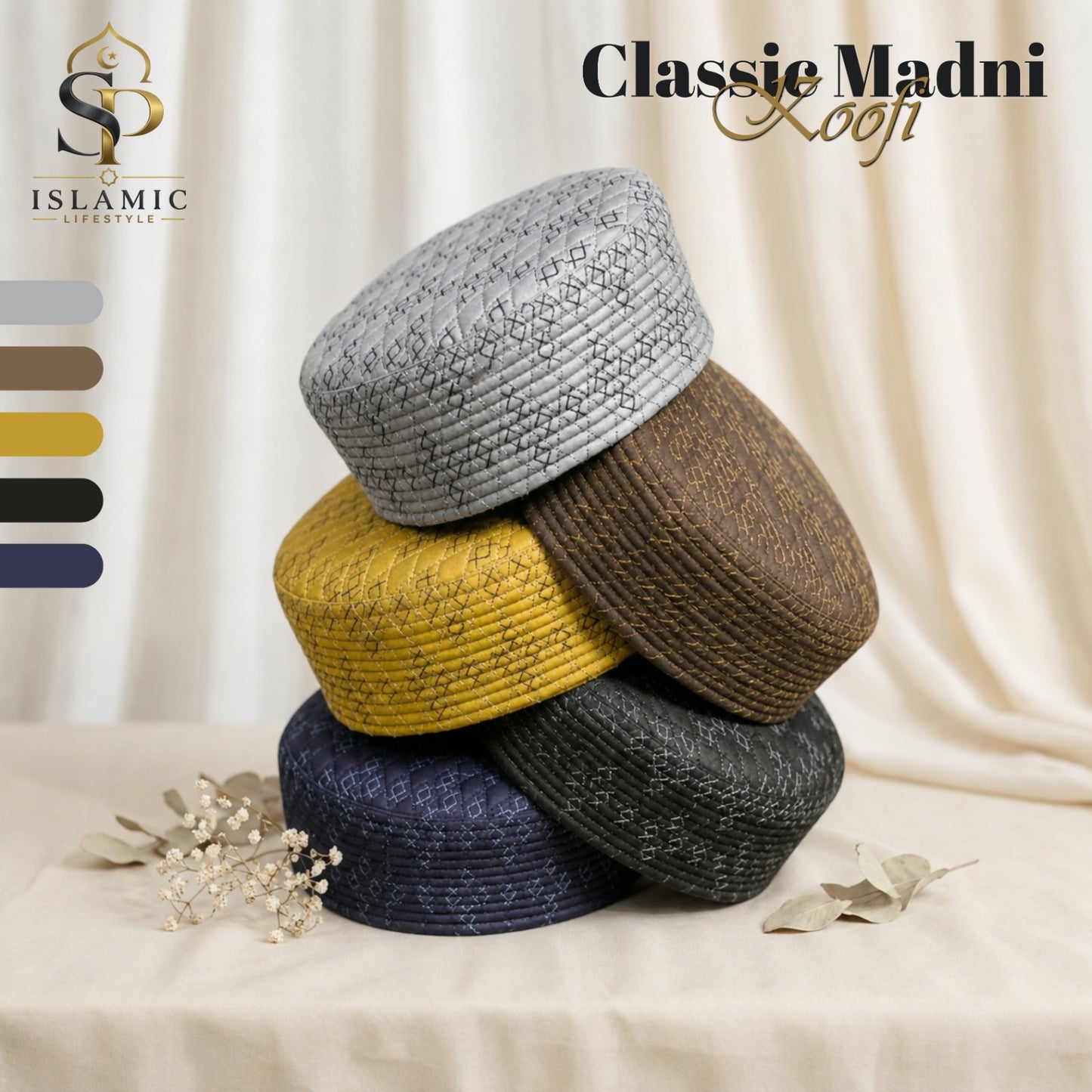 Classic Madni Koofi Caps Pakistan – Buy Islamic Topi Online | Islamic Lifestyle