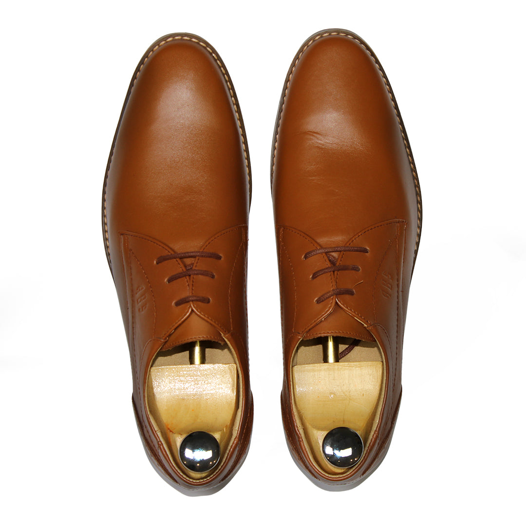 Mens pure leather laces shoes